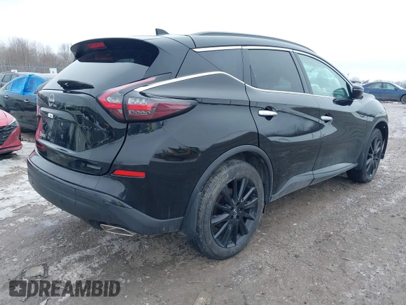 2023 Nissan Murano SV z VIN 5N1AZ2BS3PC137071, wystawiony jako IAAI lot #41479382 z przebiegiem 16 457 mil mil oraz . Historia ofert i sprzedaży dostępna na DreamBid. Obrazek 4.