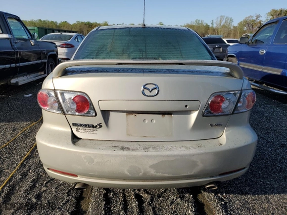 2006 Mazda Mazda6 Grand Touring s with VIN 1YVHP80D965M54351, listed as a Copart auction lot 51264945 with 247,886 mi miles and Salvage Title. Bid and sale history available at carsss.com. Image 6.