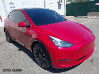 2023 Tesla Model Y Long Range with VIN 7SAYGDEE0PA094810, listed as a IAAI auction lot 41998312 with NaN miles. Bid and sale history available at carsss.com. Image 1.