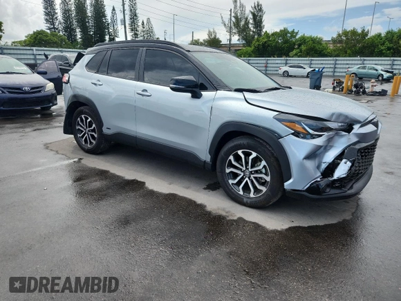 2024 Toyota Corolla Cross Hybrid S with VIN 7MUFBABG3RV047740, listed as a Copart auction lot 62395955 with 15,885 mi miles and Salvage title. Bid and sale history available at DreamBid. Image 4.