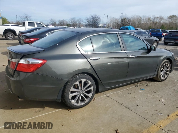 2014 Honda Accord Sport with VIN 1HGCR2F53EA116684, listed as a Copart auction lot 79904624 with 224,821 mi miles and Salvage Title. Bid and sale history available at DreamBid. Image 3.