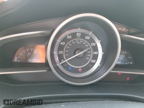 2014 Mazda 3 i Touring with VIN JM1BM1V70E1158736, listed as a Copart auction lot 57340525 with 160,932 mi miles and Salvage title. Bid and sale history available at DreamBid. Image 9.