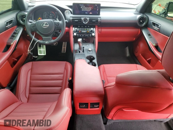2023 Lexus IS with VIN JTHAP1D29P5003993, listed as a Copart auction lot 51989015 with 5,297 mi miles and Salvage Title. Bid and sale history available at carsss.com. Image 8.