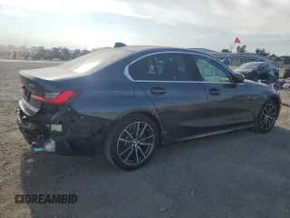 2020 BMW 3 Series 330i with VIN 3MW5R1J0XL8B36966, listed as a Copart auction lot 58501495 with 27,813 mi miles and Salvage title. Bid and sale history available at DreamBid. Image 3.