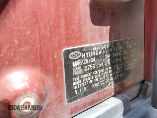 2004 Hyundai Santa Fe GLS with VIN KM8SC13E94U755512, listed as a Copart auction lot 71175504 with 0 mi miles and Salvage Title. Bid and sale history available at carsss.com. Image 13.