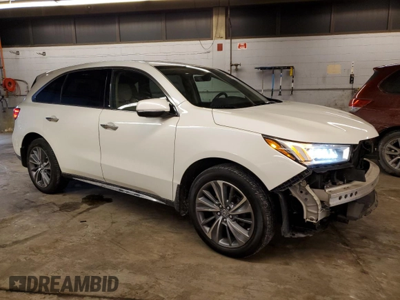 2017 Acura MDX w/Technology Pkg with VIN 5FRYD4H57HB017193, listed as a Copart auction lot 45885805 with 135,092 mi miles and Salvage Title. Bid and sale history available at carsss.com. Image 4.