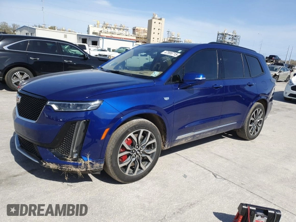 2023 Cadillac XT6 AWD Sport with VIN 1GYKPHRSXPZ117852, listed as a Copart auction lot 47895715 with 61,169 mi miles and Salvage title. Bid and sale history available at DreamBid. Image 1.