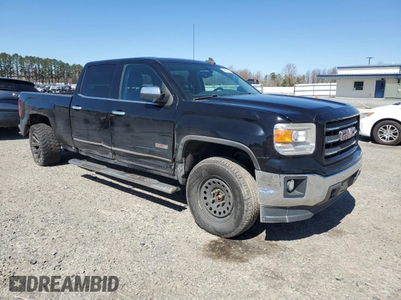 2015 GMC Sierra 1500 SLT with VIN 3GTU2VEC1FG273626, listed as a Copart auction lot 48564525 with 160,819 mi miles and Salvage Title. Bid and sale history available at DreamBid. Image 4.