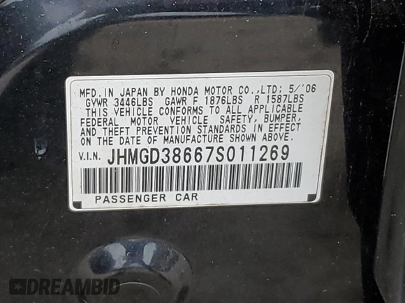 2007 Honda Fit Sport with VIN JHMGD38667S011269, listed as a Copart auction lot 72401364 with 177,032 mi miles and Clean Title. Bid and sale history available at carsss.com. Image 12.
