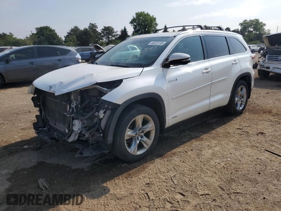 2016 Toyota Highlander Limited with VIN 5TDDCRFH1GS015446, listed as a Copart auction lot 60325195 with 273,836 mi miles and Salvage title. Bid and sale history available at DreamBid. Image 1.