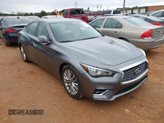2023 Infiniti Q50 Luxe with VIN JN1EV7BP3PM511881, listed as a IAAI auction lot 41217294 with 18,620 mi miles and . Bid and sale history available at DreamBid. Image 1.