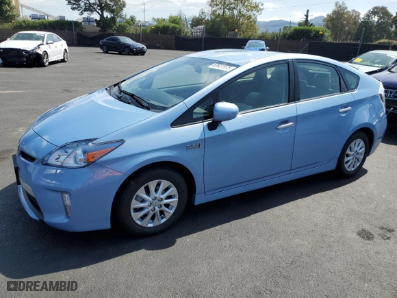 2014 Toyota Prius Plug-In with VIN JTDKN3DP2E3060483, listed as a Copart auction lot 53921975 with 80,811 mi miles and Salvage Title. Bid and sale history available at carsss.com. Image 1.