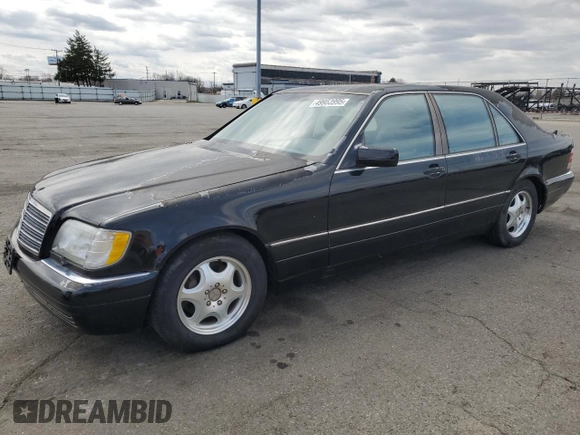 1997 Mercedes-Benz S-Class with VIN WDBGA43G7VA367943, listed as a Copart auction lot 49953995 with 248,573 mi miles and Salvage Title. Bid and sale history available at carsss.com. Image 1.