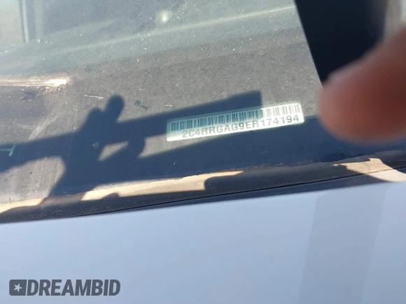 2014 Ram Cargo Van with VIN 2C4RRGAG9ER174194, listed as a IAAI auction lot 41785825 with 174,786 mi miles and . Bid and sale history available at DreamBid. Image 9.