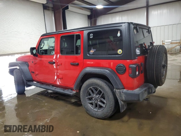 2024 Jeep Wrangler Sport S with VIN 1C4PJXDG5RW177357, listed as a Copart auction lot 52955605 with 8,382 mi miles and Salvage Title. Bid and sale history available at DreamBid. Image 2.