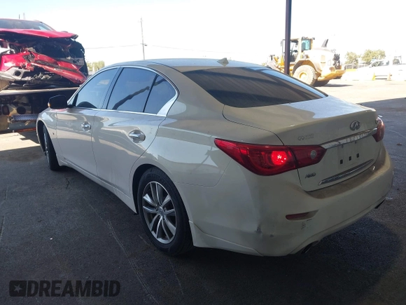 2015 Infiniti Q50 Premium with VIN JN1BV7AR2FM418211, listed as a IAAI auction lot 42626812 with 72,068 mi miles and . Bid and sale history available at DreamBid. Image 3.