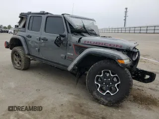 2020 Jeep Wrangler Unlimited Recon with VIN 1C4HJXFN1LW307240, listed as a Copart auction lot 85742484 with Not provided miles and Salvage title. Bid and sale history available at DreamBid. Image 4.