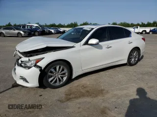 2014 Infiniti Q50 Premium with VIN JN1BV7AP2EM674006, listed as a Copart auction lot 52134725 with 144,321 mi miles and Salvage Title. Bid and sale history available at carsss.com. Image 1.