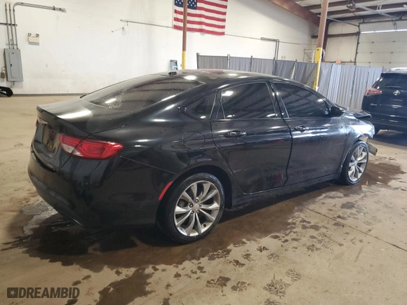 2015 Chrysler 200 S with VIN 1C3CCCBB4FN533733, listed as a Copart auction lot 52715175 with 0 mi miles and Salvage Title. Bid and sale history available at carsss.com. Image 3.