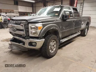2015 Ford Super Duty F-250 SRW Lariat with VIN 1FT7W2B67FEA92133, listed as a IAAI auction lot 41399580 with 123,051 mi miles. Bid and sale history available at carsss.com. Image 2.