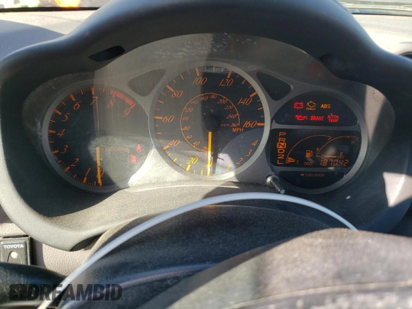 2000 Toyota Celica GTS with VIN JTDDY32T3Y0027725, listed as a Copart auction lot 73994954 with 187,042 mi miles and Salvage Title. Bid and sale history available at carsss.com. Image 9.