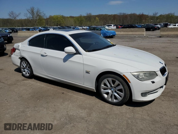 2011 BMW 3 Series 328i xDrive with VIN WBAKF5C57BE395986, listed as a Copart auction lot 53686095 with 154,812 mi miles and Salvage title. Bid and sale history available at DreamBid. Image 4.