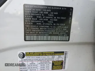 2012 Volkswagen Touareg с VIN WVGEG9BP1CD007581, выставлен на аукционе Copart как лот 47958355 с пробегом 79 649 миль миль и Списание • Salvage title. История ставок и продаж доступна на DreamBid. Изображение 12.