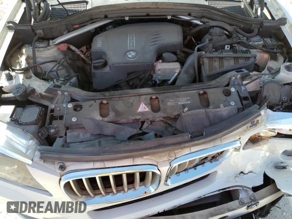 2014 BMW X3 xDrive28i with VIN 5UXWX9C56E0D37539, listed as a Copart auction lot 52455925 with 122,040 mi miles and Salvage Title. Bid and sale history available at DreamBid. Image 14.
