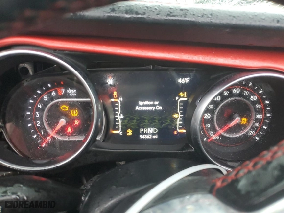 2020 Jeep Gladiator Rubicon with VIN 1C6JJTBGXLL195127, listed as a Copart auction lot 87085074 with 94,362 mi miles and Salvage Title. Bid and sale history available at carsss.com. Image 9.