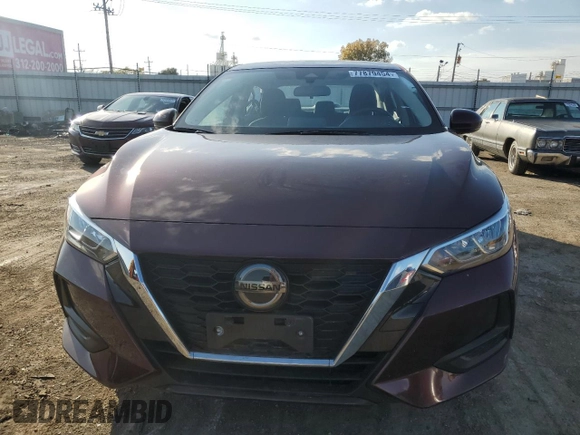 2020 Nissan Sentra SV with VIN 3N1AB8CV6LY311062, listed as a Copart auction lot 77879454 with 22,283 mi miles and Salvage Title. Bid and sale history available at DreamBid. Image 5.