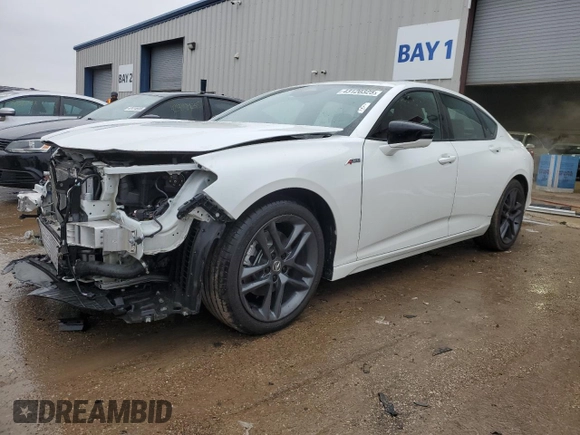 2024 Acura TLX w/A-Spec Package with VIN 19UUB6F54RA000075, listed as a Copart auction lot 43120325 with 9,995 mi miles and Salvage Title. Bid and sale history available at carsss.com. Image 1.