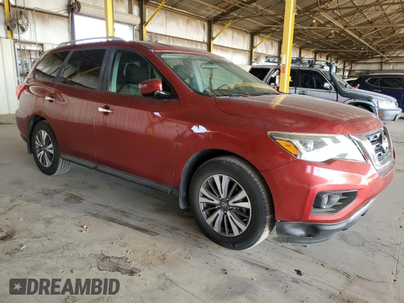 2017 Nissan Pathfinder S with VIN 5N1DR2MN0HC654897, listed as a Copart auction lot 64501285 with 129,075 mi miles and Clean title. Bid and sale history available at DreamBid. Image 4.