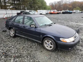 2001 Saab 9-3 with VIN YS3DD58H812003501, listed as a Copart auction lot 51526175 with 162,220 mi miles and Salvage Title. Bid and sale history available at carsss.com. Image 4.
