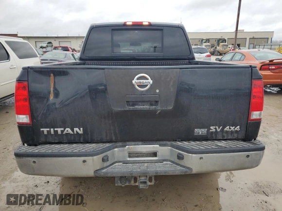 2012 Nissan Titan S with VIN 1N6AA0EC5CN320679, listed as a Copart auction lot 43398135 with 219,604 mi miles and Salvage Title. Bid and sale history available at carsss.com. Image 6.