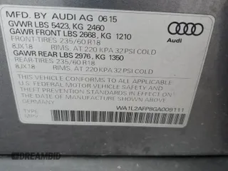 2016 Audi Q5 Premium Plus with VIN WA1L2AFP8GA009111, listed as a Copart auction lot 61988065 with 274,415 mi miles and Clean title. Bid and sale history available at DreamBid. Image 13.