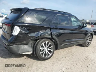 2025 Ford Explorer ST-Line with VIN 1FMUK7KH5SGB97289, listed as a Copart auction lot 58776885 with 985 mi miles and Salvage title. Bid and sale history available at DreamBid. Image 3.