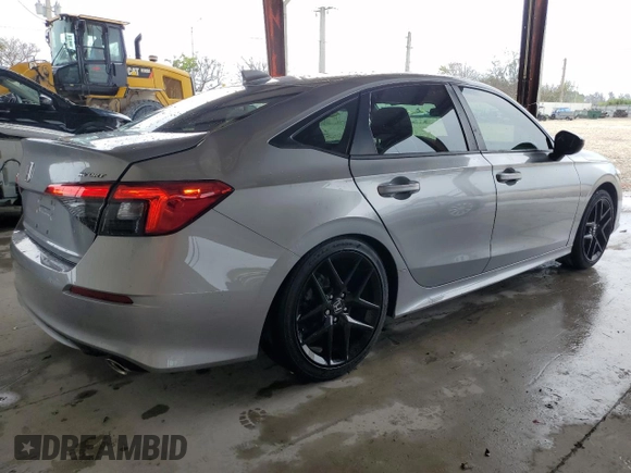 2022 Honda Civic Sedan Sport with VIN 2HGFE2F56NH594155, listed as a Copart auction lot 53592523 with 12,080 mi miles and Salvage Title. Bid and sale history available at carsss.com. Image 3.