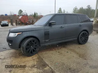2015 Land Rover Range Rover Supercharged z VIN SALGS3TF0FA199881, wystawiony jako Copart lot #45190135 z przebiegiem 66 931 mil mil oraz Szkoda całkowita • Salvage title. Historia ofert i sprzedaży dostępna na DreamBid. Obrazek 1.