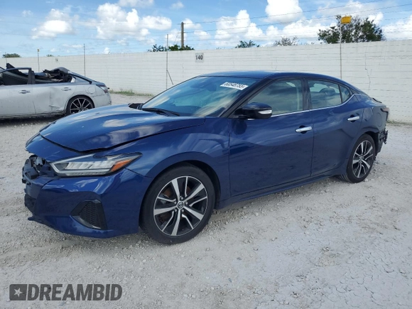 2022 Nissan Maxima SV z VIN 1N4AA6CV1NC508419, wystawiony jako Copart lot #60548755 z przebiegiem 58 126 mil mil oraz Czysty tytuł • Clean title. Historia ofert i sprzedaży dostępna na DreamBid. Obrazek 1.