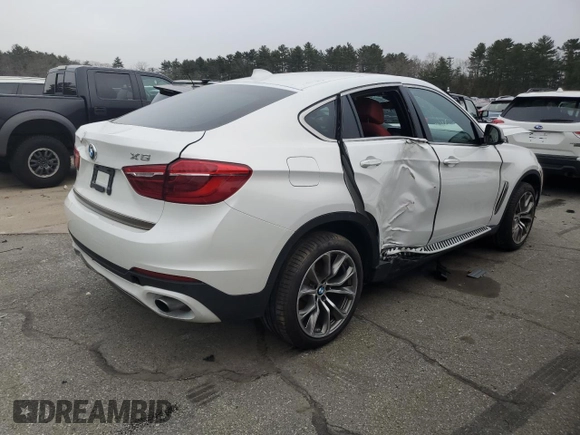 2017 BMW X6 xDrive35i with VIN 5UXKU2C39H0U29047, listed as a Copart auction lot 41495213 with 50,575 mi miles. Bid and sale history available at carsss.com. Image 3.