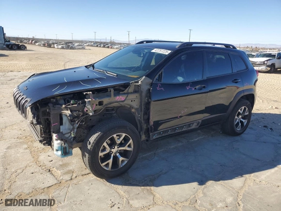 2015 Jeep Cherokee Trailhawk with VIN 1C4PJMBB4FW614573, listed as a Copart auction lot 42257225 with 132,754 mi miles and Salvage Title. Bid and sale history available at carsss.com. Image 1.