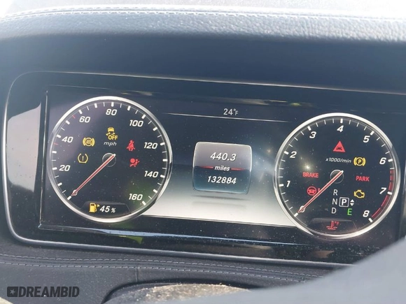 2015 Mercedes-Benz S-Class S 550 with VIN WDDUG8FB9FA113796, listed as a IAAI auction lot 41617393 with 132,884 mi miles. Bid and sale history available at carsss.com. Image 7.