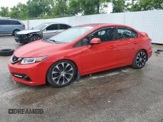 2013 Honda Civic Si with VIN 2HGFB6E58DH705319, listed as a Copart auction lot 58637185 with Not provided miles and Salvage title. Bid and sale history available at DreamBid. Image 1.
