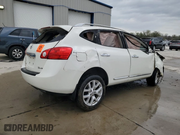2013 Nissan Rogue S with VIN JN8AS5MV6DW647303, listed as a Copart auction lot 51522995 with Not Provided miles and Non Repairable. Bid and sale history available at DreamBid. Image 3.