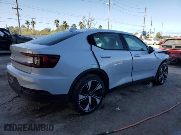 2023 Polestar 2 with VIN YSMED3KA7PL122854, listed as a Copart auction lot 74994294 with 55,404 mi miles and Salvage Title. Bid and sale history available at carsss.com. Image 5.