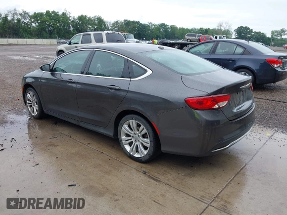 2015 Chrysler 200 Limited with VIN 1C3CCCAB6FN557341, listed as a IAAI auction lot 42585791 with 90,594 mi miles and . Bid and sale history available at DreamBid. Image 3.