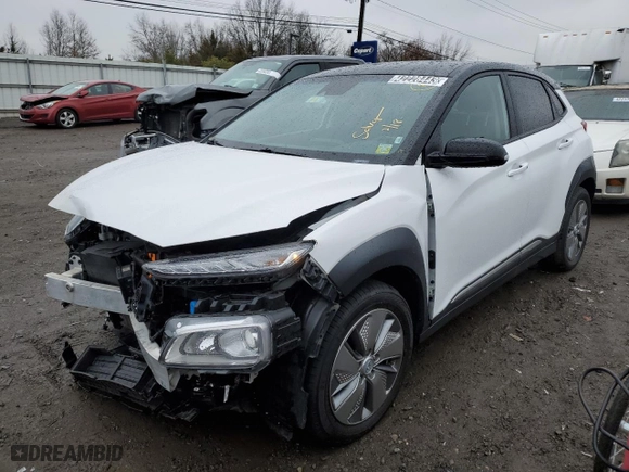 2021 Hyundai Kona Electric SEL with VIN KM8K23AG4MU133533, listed as a Copart auction lot 42228443 with 41,669 mi miles. Bid and sale history available at carsss.com. Image 1.