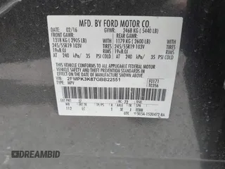 2016 Ford Edge Titanium with VIN 2FMPK3K87GBB22551, listed as a IAAI auction lot 41046840 with 98,349 mi miles. Bid and sale history available at carsss.com. Image 9.