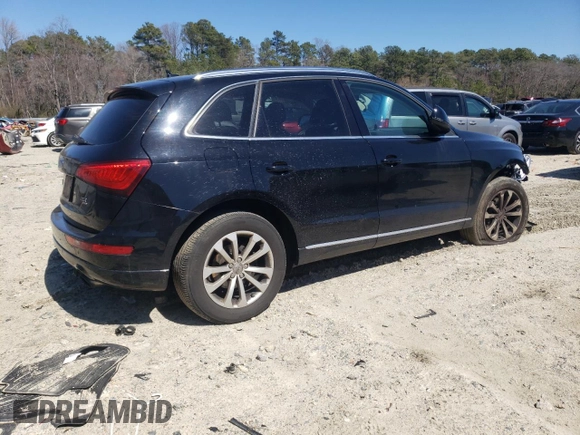 2014 Audi Q5 Premium Plus with VIN WA1LFAFP9EA054480, listed as a Copart auction lot 50327955 with 0 mi miles and Salvage Title. Bid and sale history available at carsss.com. Image 3.