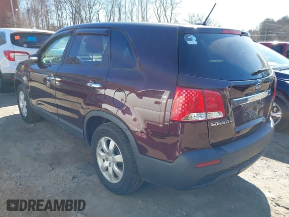 2011 Kia Sorento LX with VIN 5XYKT3A19BG172193, listed as a IAAI auction lot 41742744 with 143,740 mi miles. Bid and sale history available at carsss.com. Image 3.